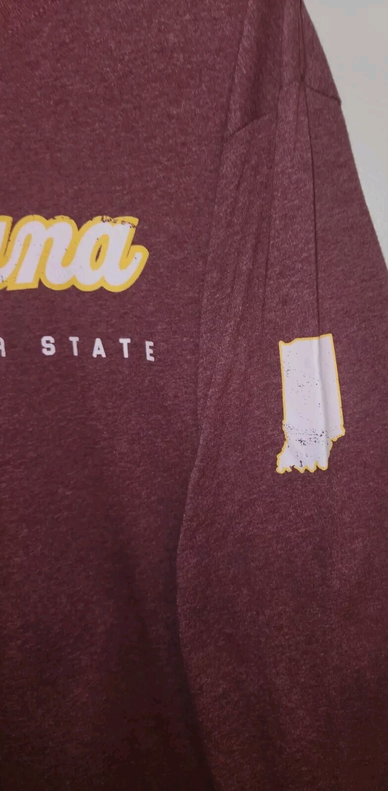 Home Free Unisex Adult INDIANA Hoosier State 2XL Long Sleeve Tee Maroon #10725 gallery