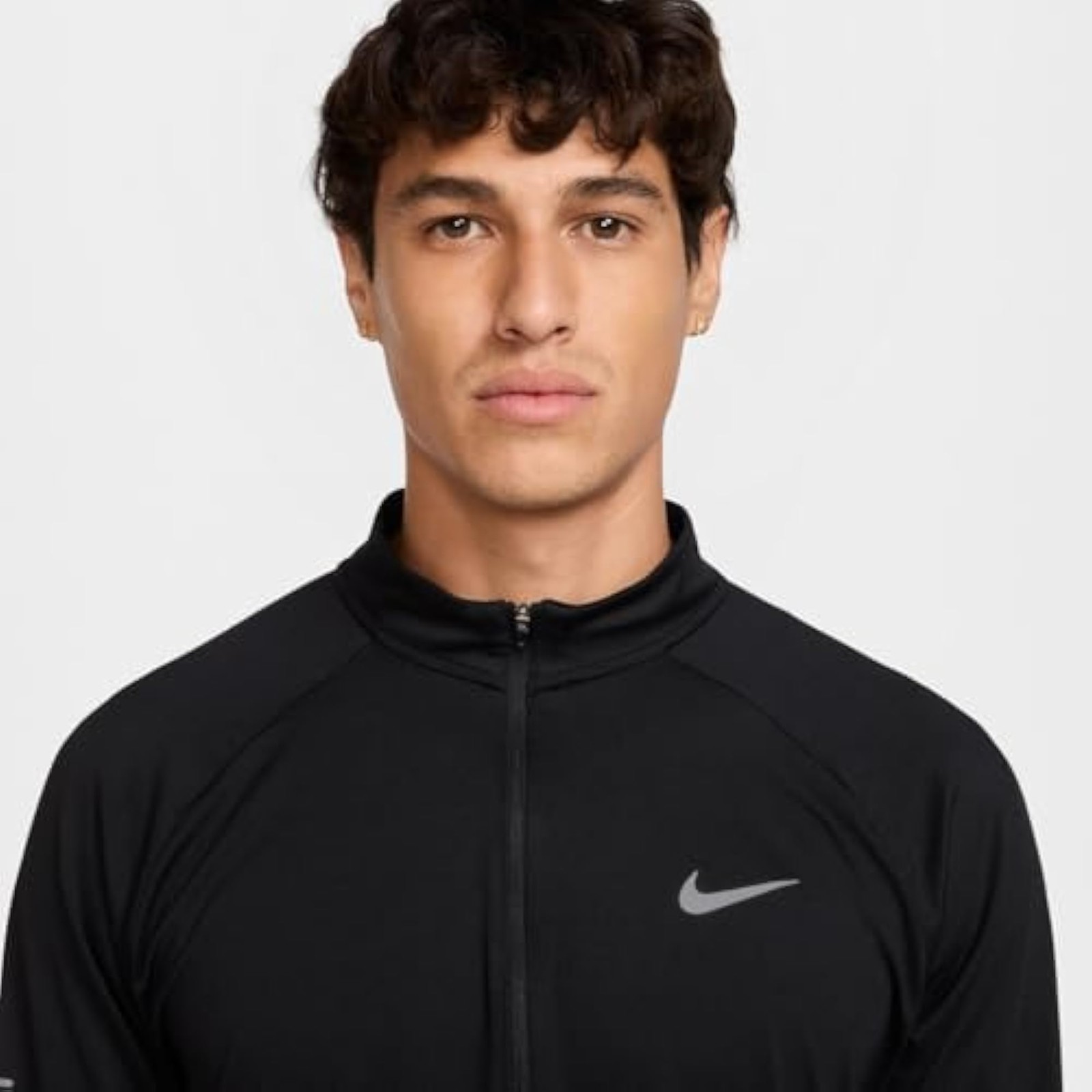 Nike Men's Stride Dri-FIT 1/4-Zip Running Top, Light Crimson/Reflective Silver - gallery