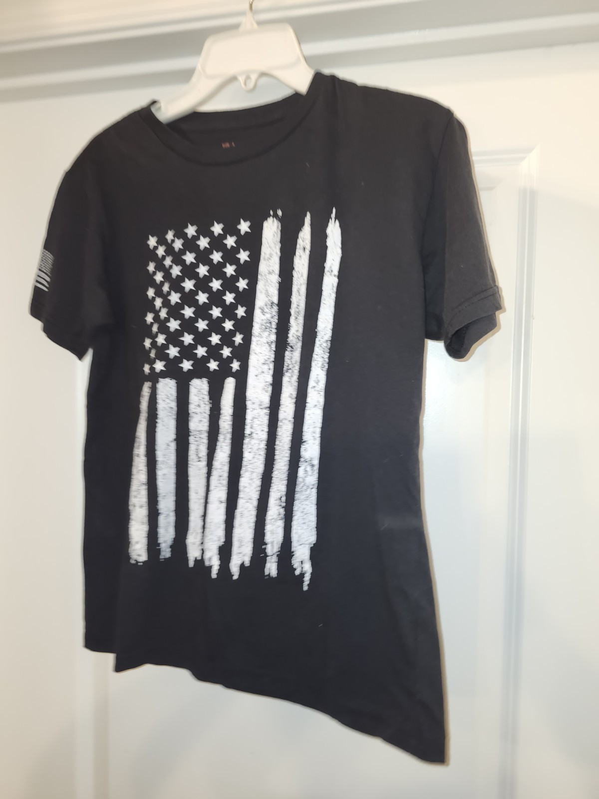 USA Flag Rothco Black Short Sleeve Cotton T-Shirt (Sz: Small) gallery