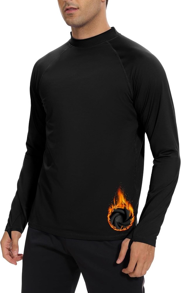 Men Basic Layer Long Sleeve Pullover Soft Comfortable Warm Tops Turtleneck Shirt