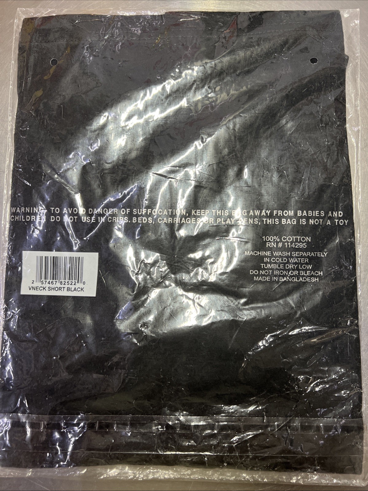 Sada Shirt Short Sleeve V Neck Black Color Medium Sized Can Be Mix N Match S-6x gallery