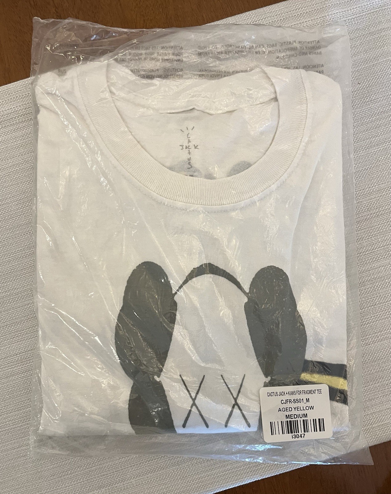 Cactus Jack x KAWS for Fragment Tee Yellow Men’s Crew Neck T-Shirt M CJFR-SS01_M gallery