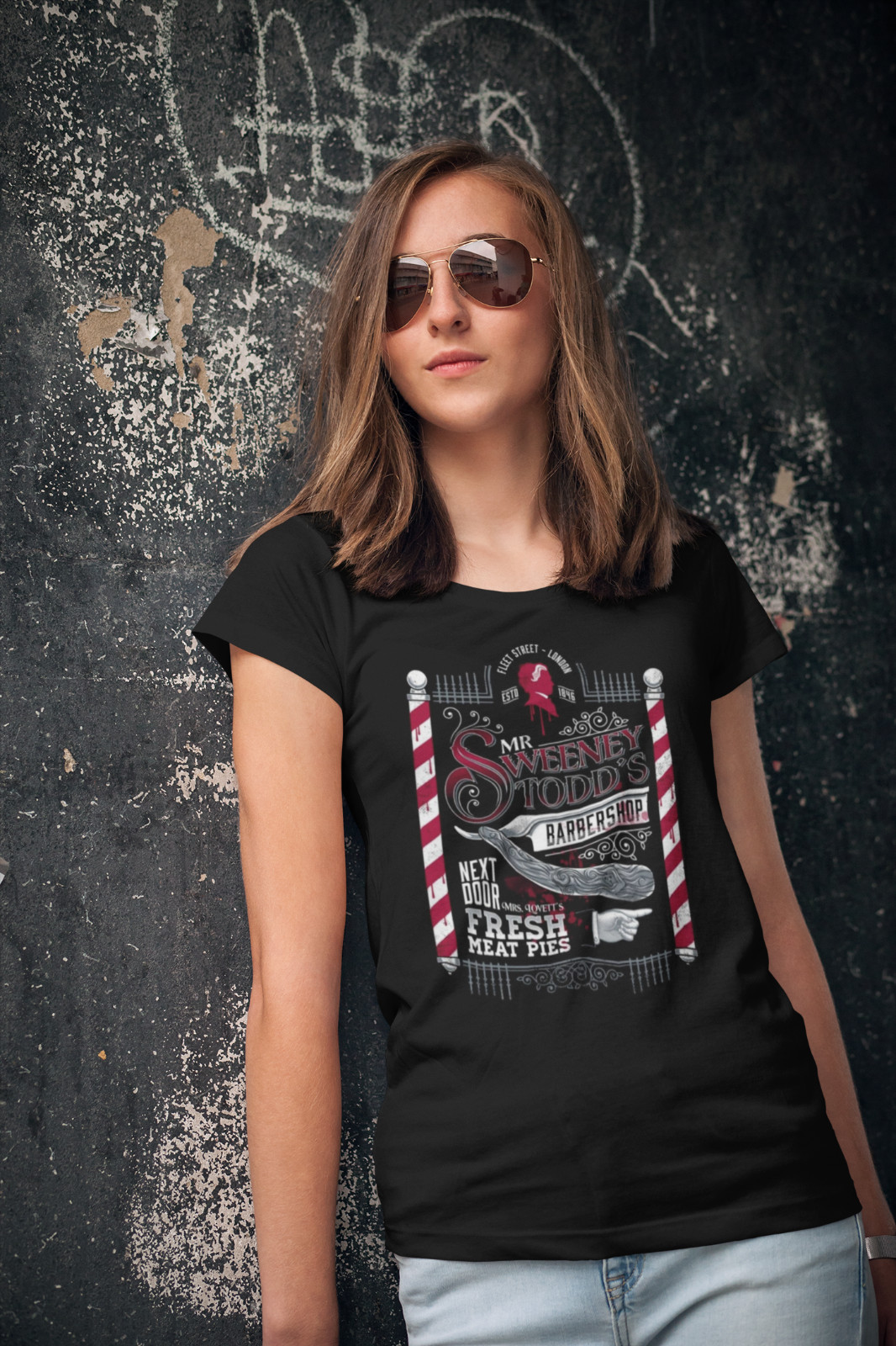 Sweeney Todd Barber of Fleet Street T-Shirt Unisex Cotton Meat Pie Sizes New gallery