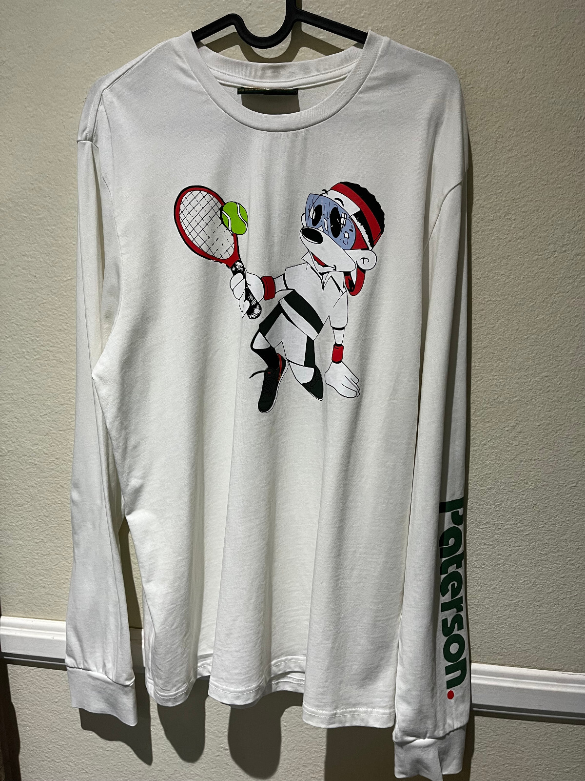 FILA x Patterson Tennis Graphics WHITE Long Sleeve T-Shirt - Men's Sz L gallery