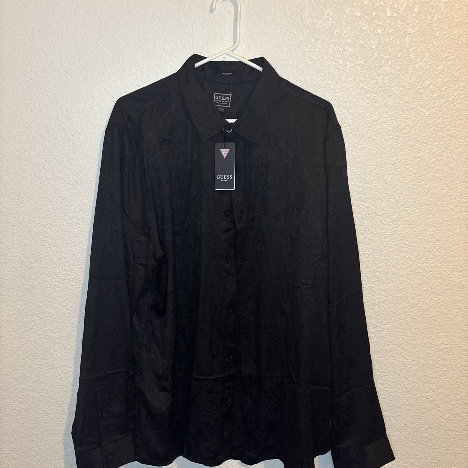 Guess Men’s regular fit Shirt Long Sleeves Paisley Print Allover Size XL gallery