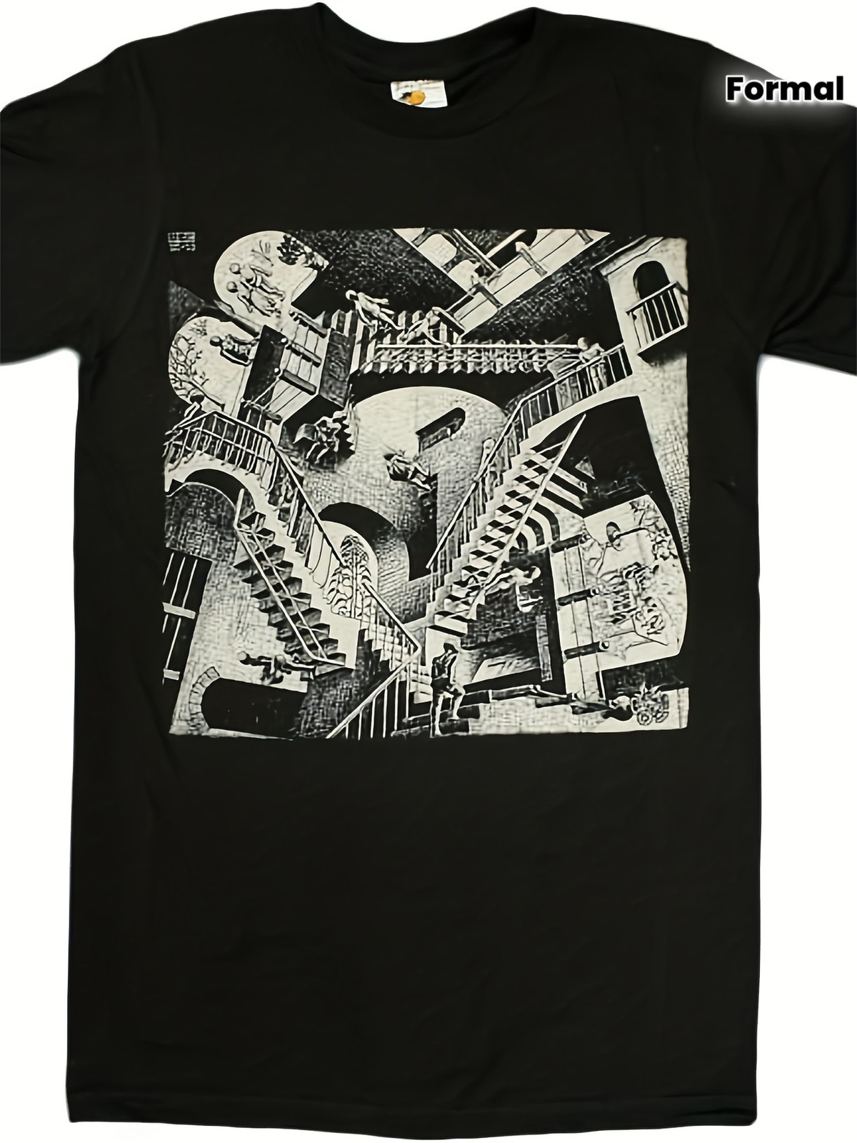 Men’S Relativity Graphic T-Shirt by M.C. Escher, Made from Lightweight And Bre