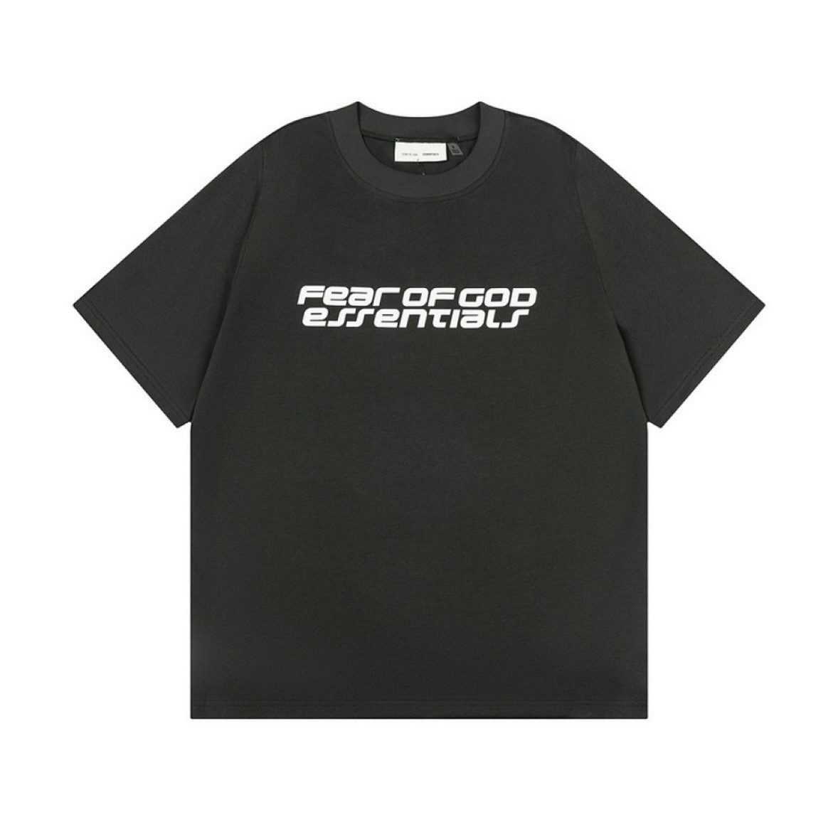 Essentials Fear Of God Wavy Lettering Tee Black gallery