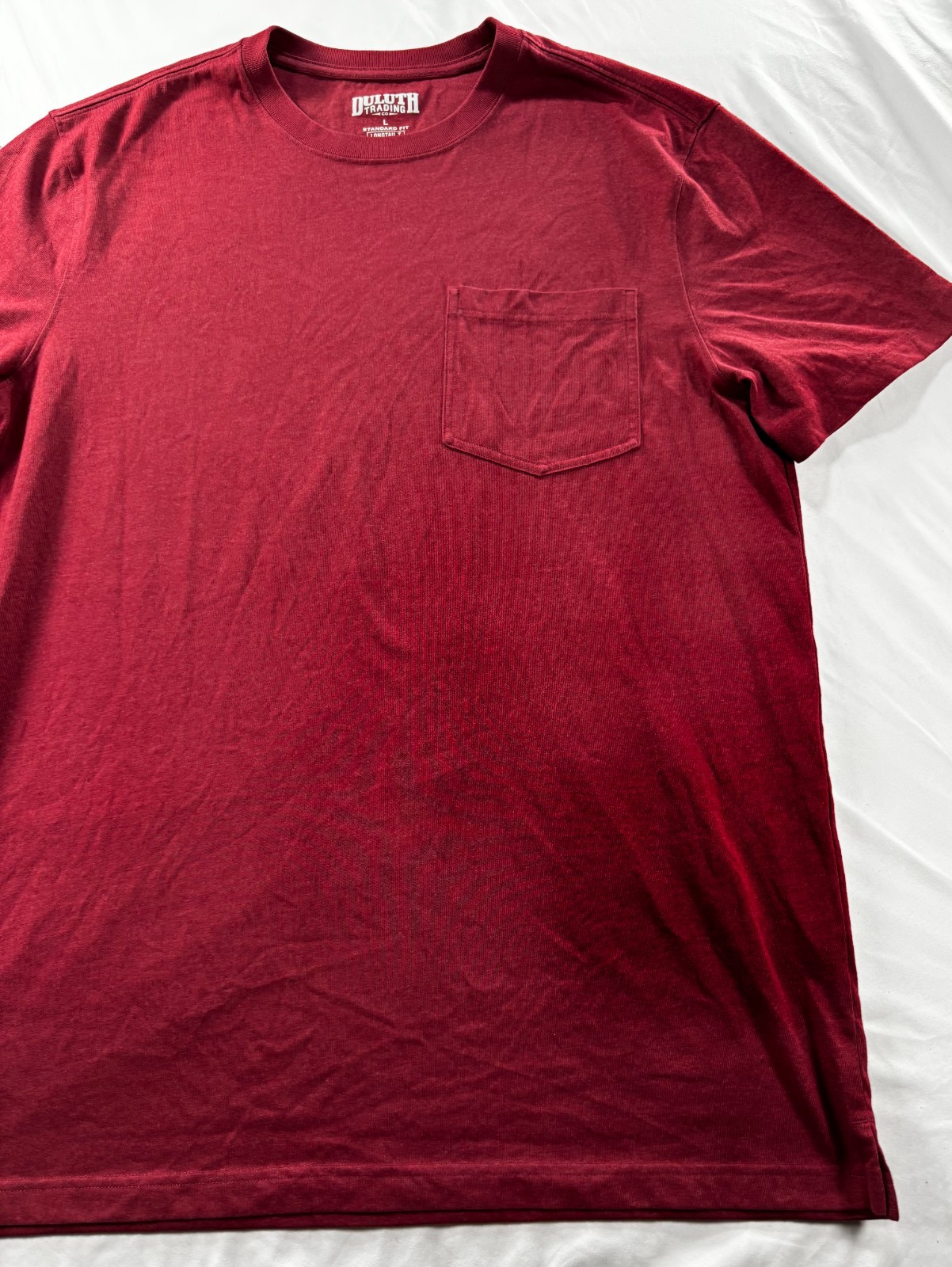 Duluth Trading Co Longtail T-Shirt Mens Sz Large Short Sleeve Red Pocket Tee gallery