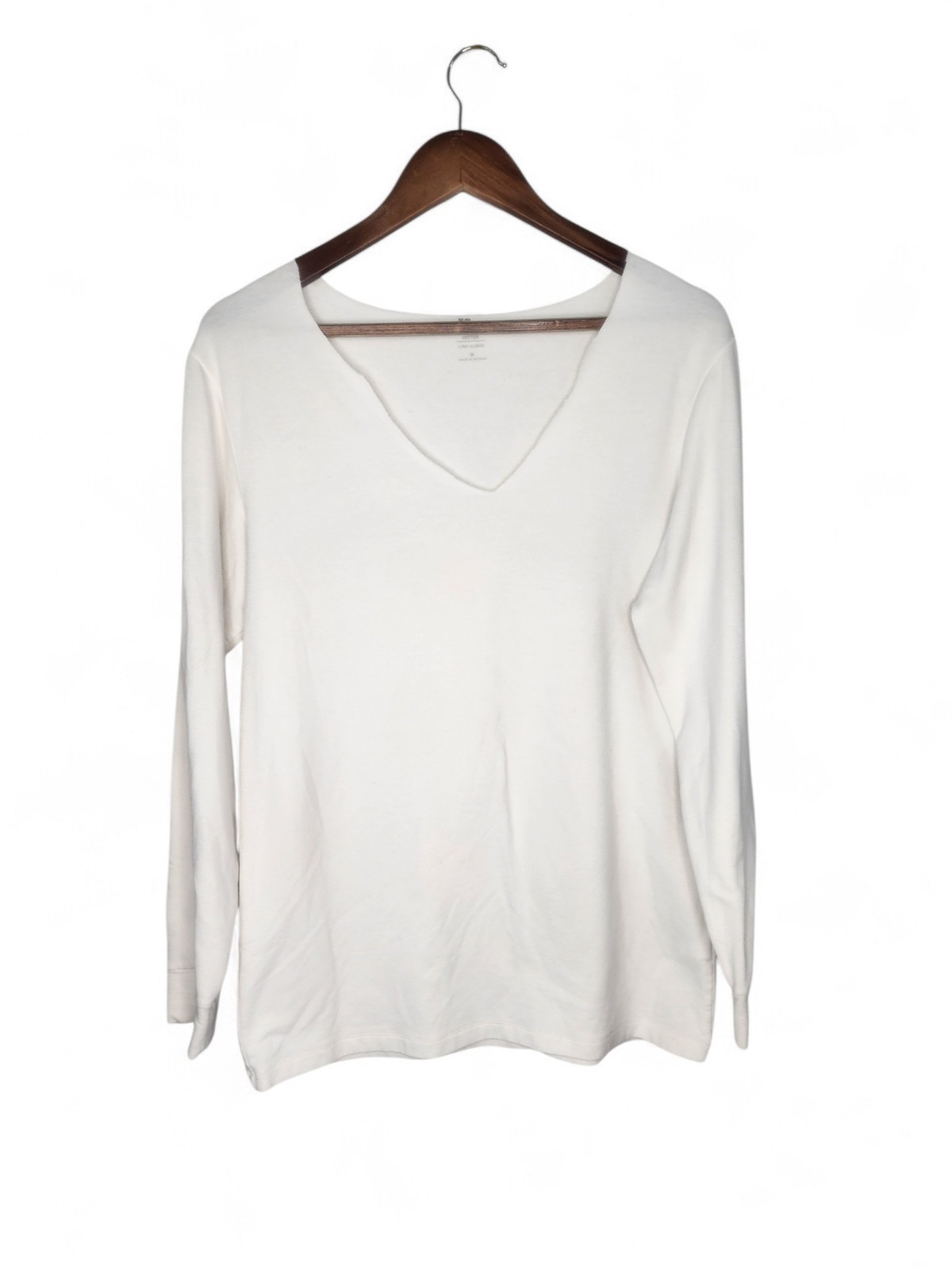 Uniqlo Heattech Ultra Warm Cotton Long Sleeve Shirt in Ivory Size M Style 450529 gallery