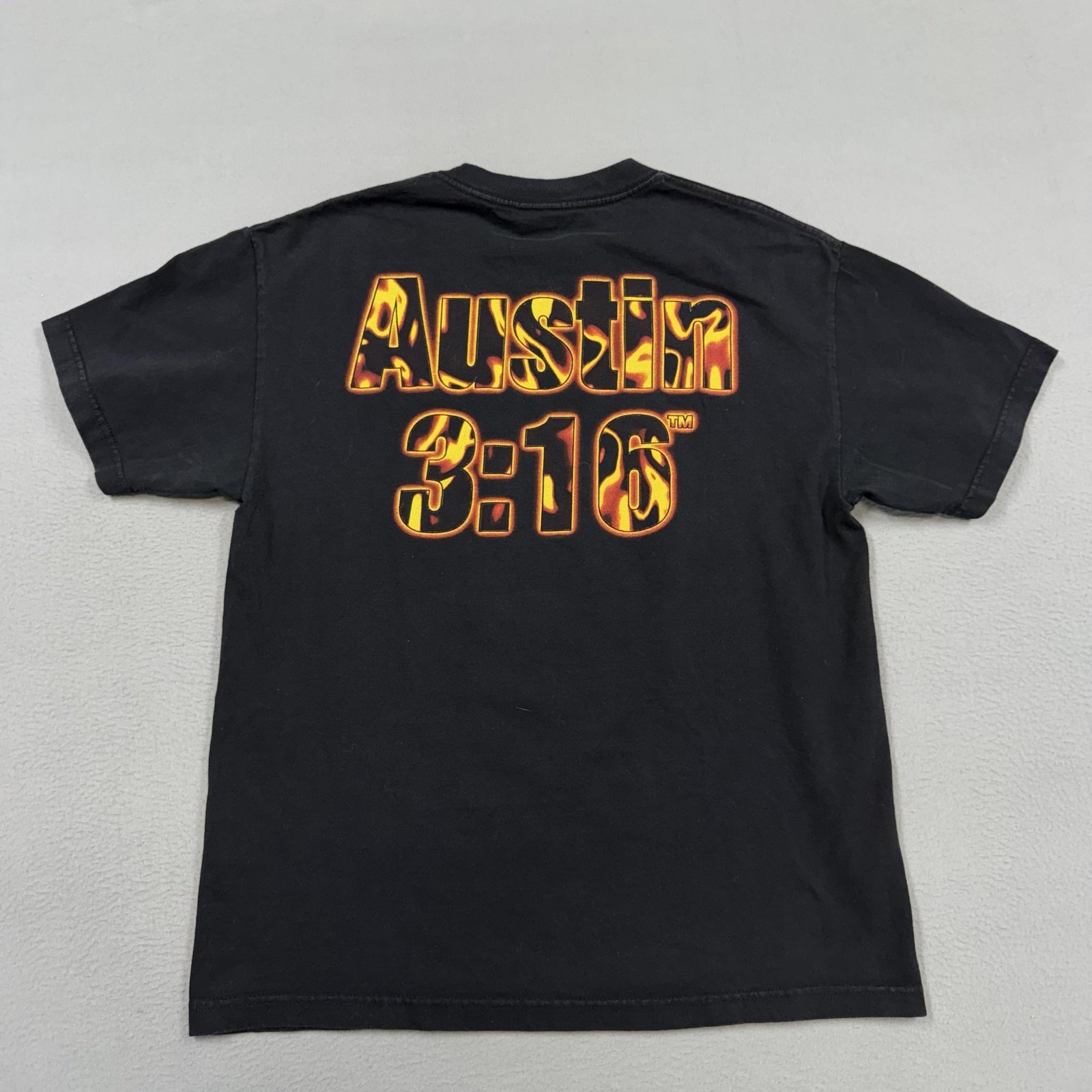 Vintage WWE Stone Cold Steve Austin Shirt Mens Large Black Austin 3:16 Flame gallery