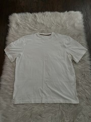 Men’s Left Coast Tee Pima Cotton White Crew Neck T-shirt – Size Large