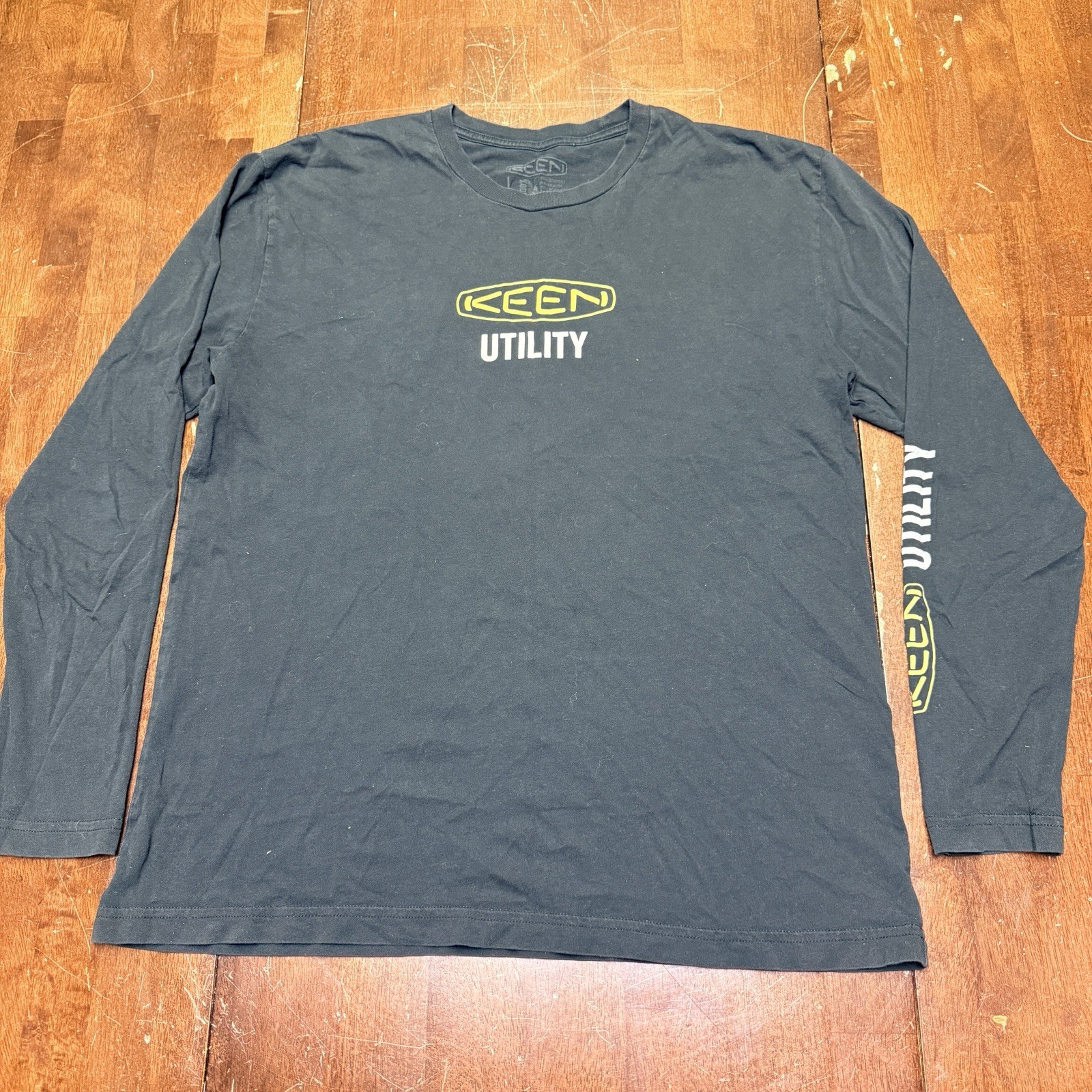 Keen Utility Large Logo T-Shirt Black Organic Cotton Made in USA Long Sleeves gallery