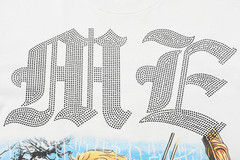Mixed Emotion White “Angel” Rhinestone Tee Premium Cotton Graphic Shirt