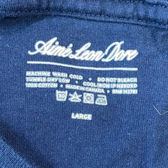 Aime Leon Dore T-Shirt Men Large Minimalist 100% Cotton Navy Blue Made in Canada