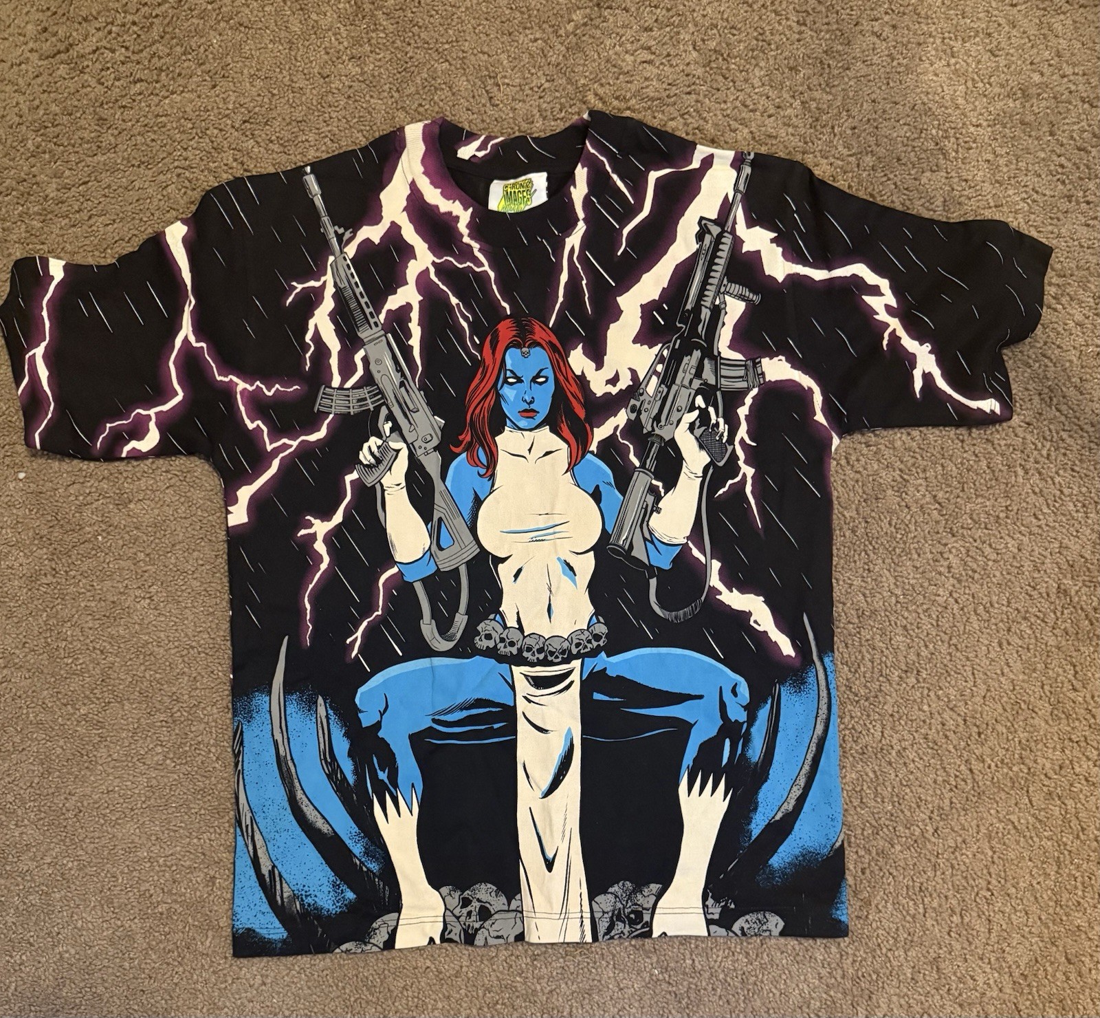 Marvel X-men Mystique Chronic Images T-Shirt Black Small gallery