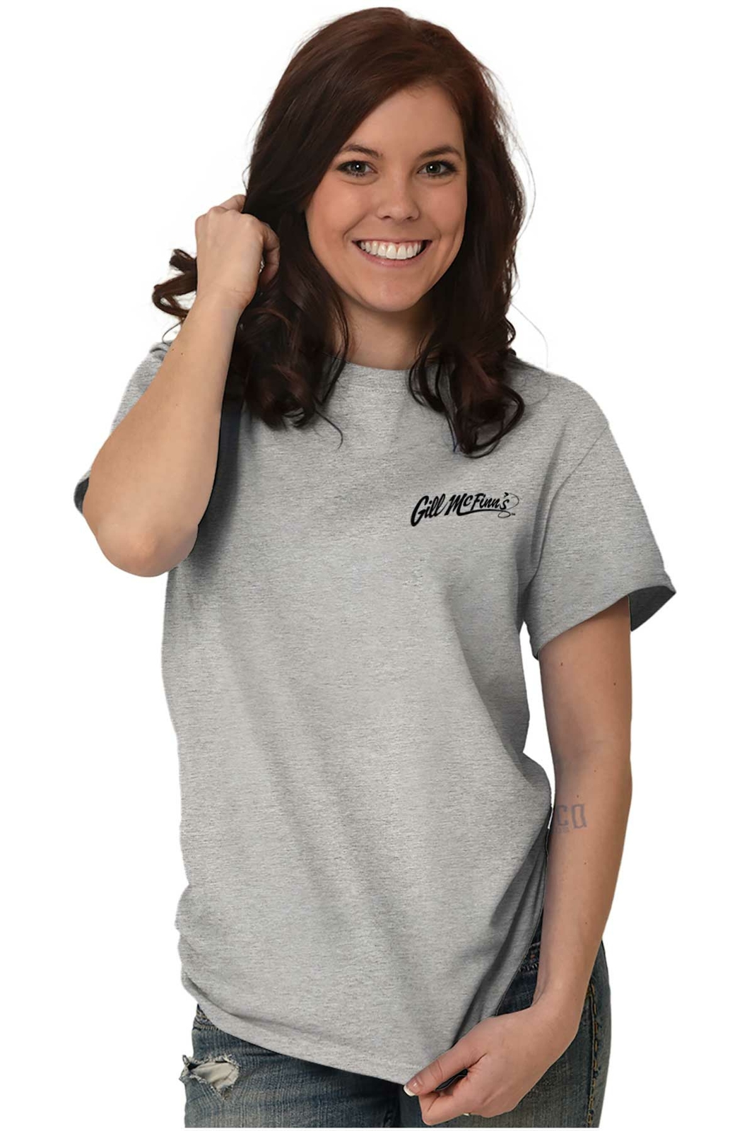 Gill McFinns Channel Catfish Fishing Camping Womens or Mens Crewneck T Shirt Tee gallery