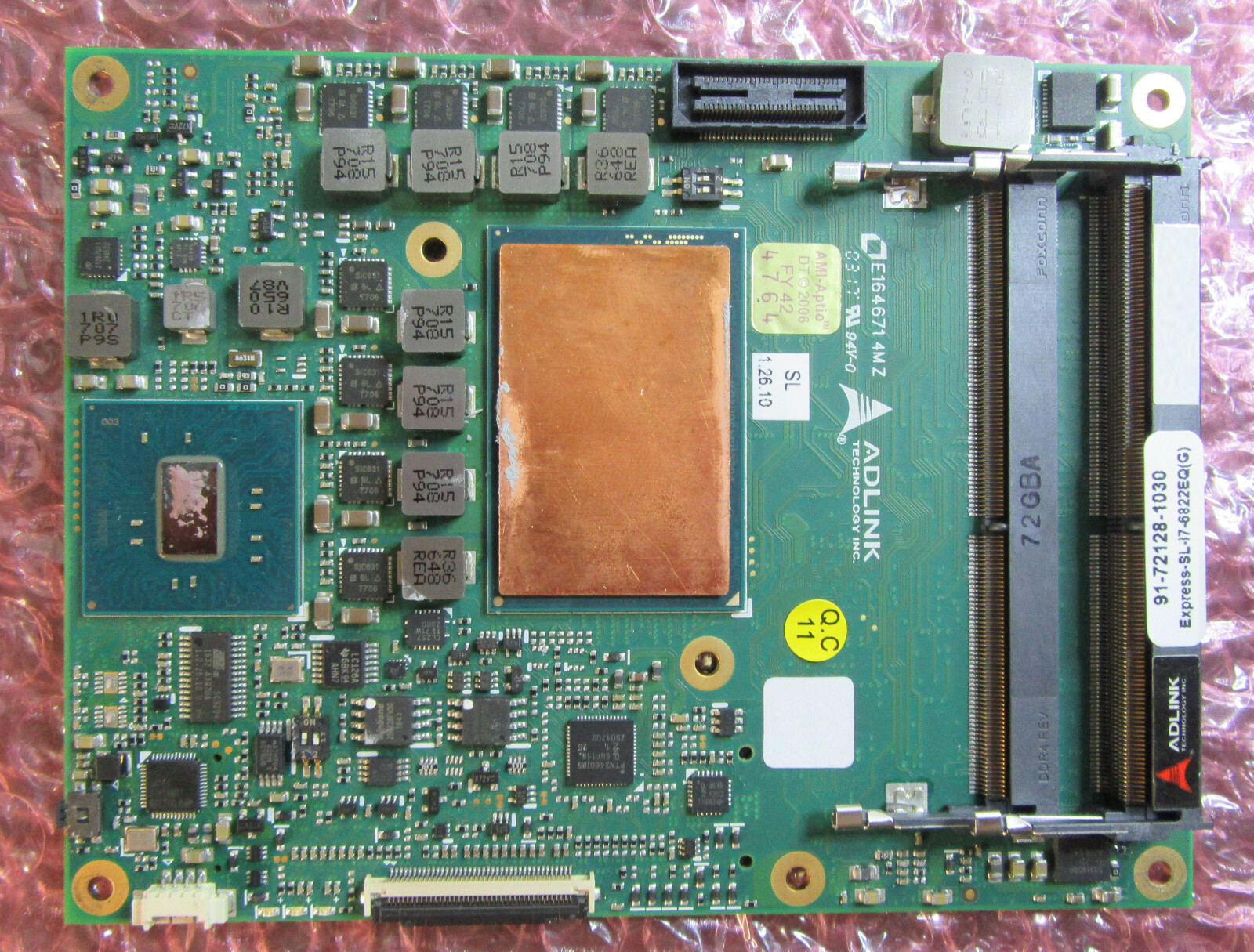 Adlink Express-SL-i7-6822EQ COM Express Basic Size Type 6 Module