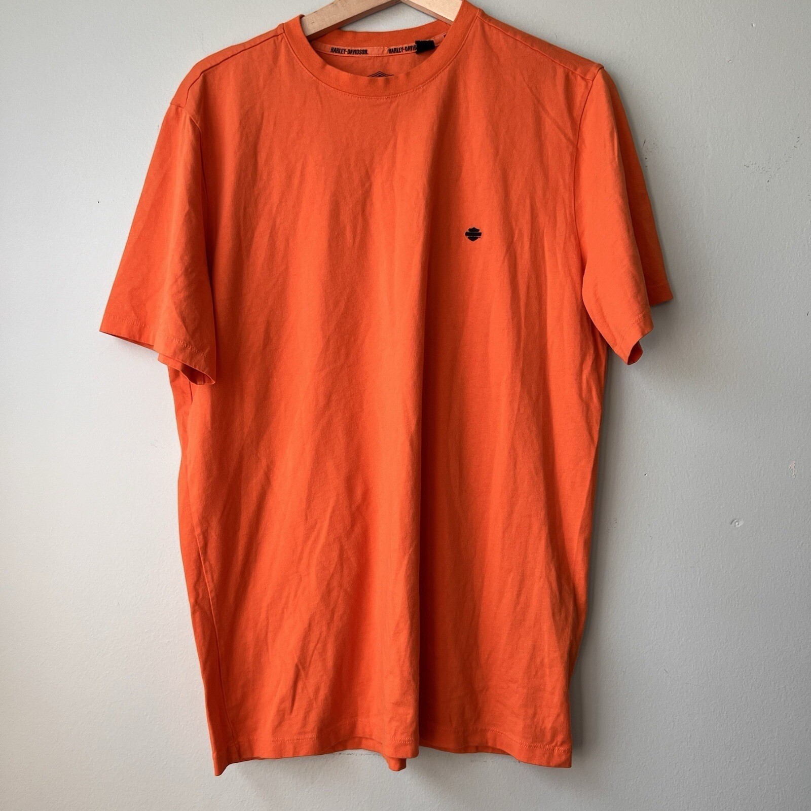 Harley Davidson Relax Fit Orange T Shirt Size Medium