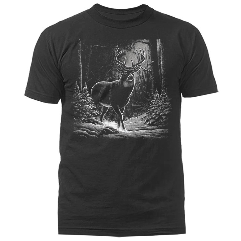 Whitetail Buck Deer Winter Forest Wildlife Wilderness Nature T-shirt gallery