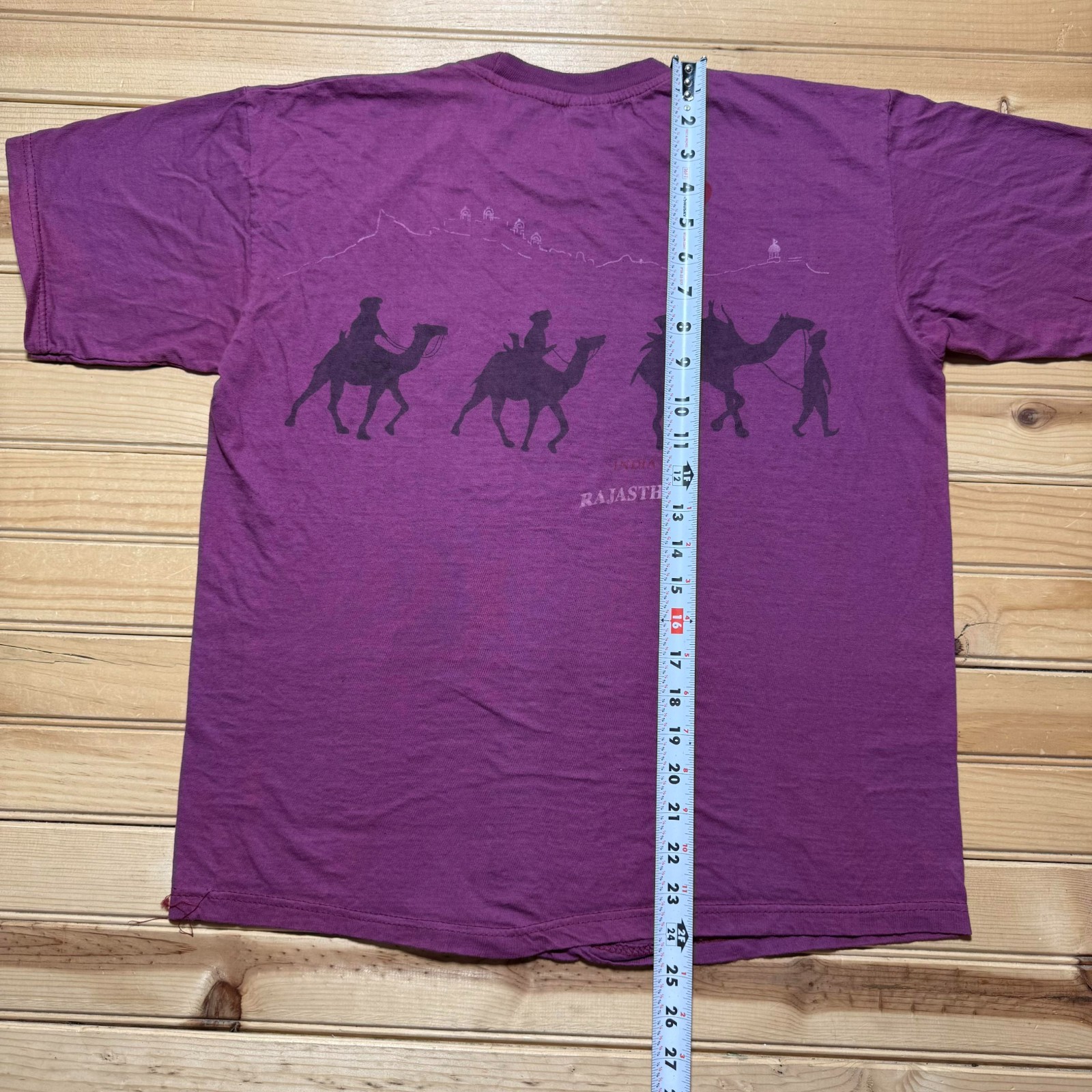 Vintage 80s 90s Rajasthan India Camel Thar Desert Tourist AOP Souvenir Shirt XL gallery