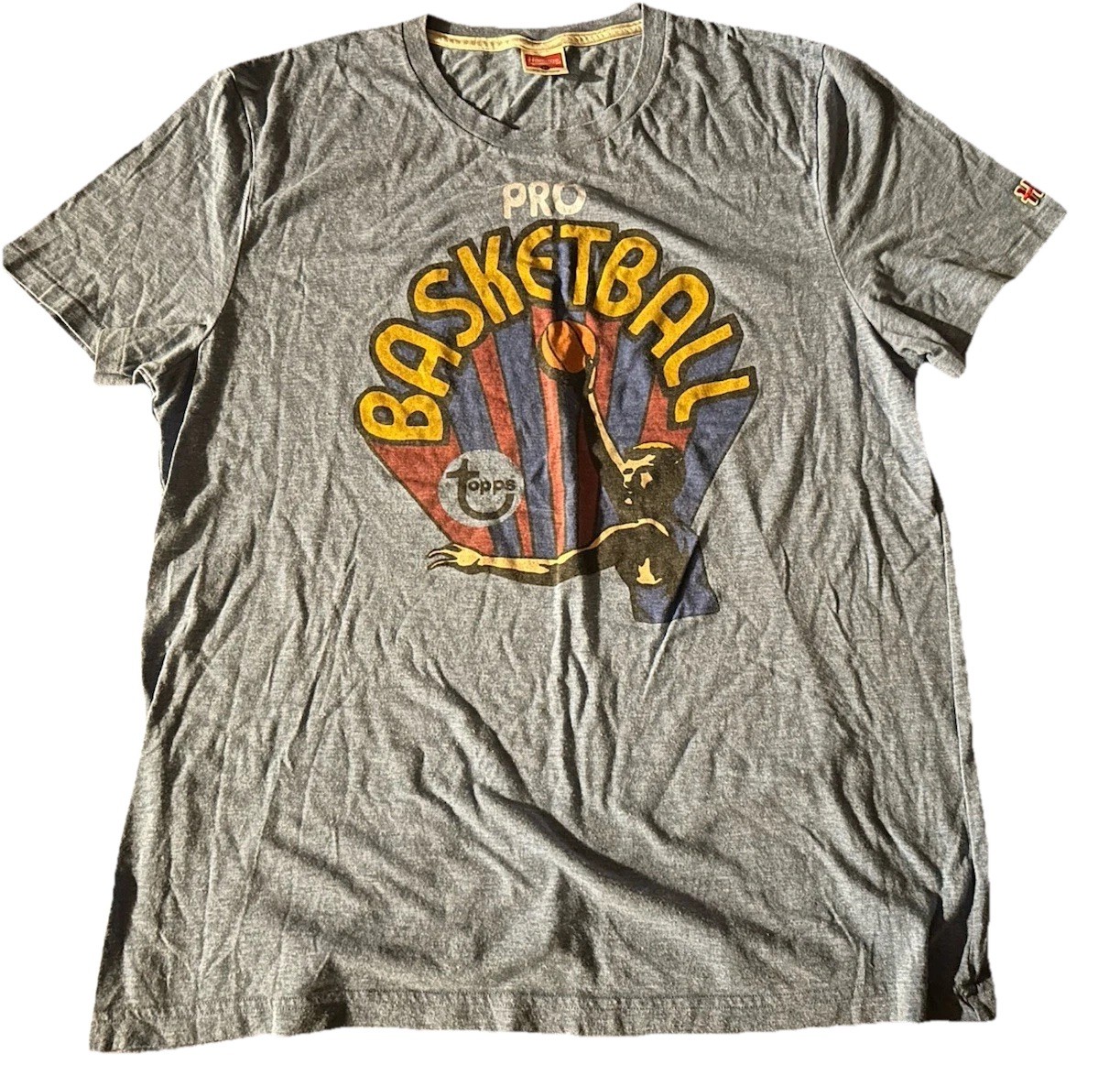 Homage Topps Basketball Logo T Shirt Blue XL L Soft SEE DESCRIPTION gallery