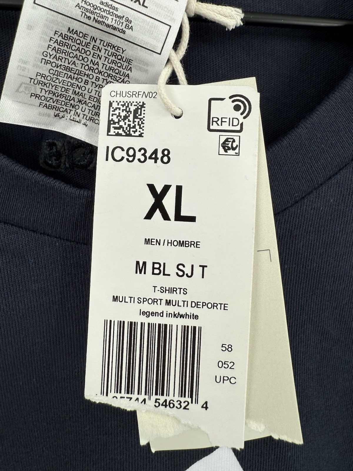 NEW Adidas Premium Print Shirt Men's XL Blue Multisport Logo Graphic Print Tee gallery
