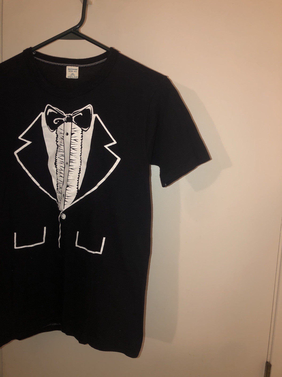 Vintage 1980s Gingiss Formal Wear Tuxedo Tux T-Shirt Novelty Soft Sz S/M gallery