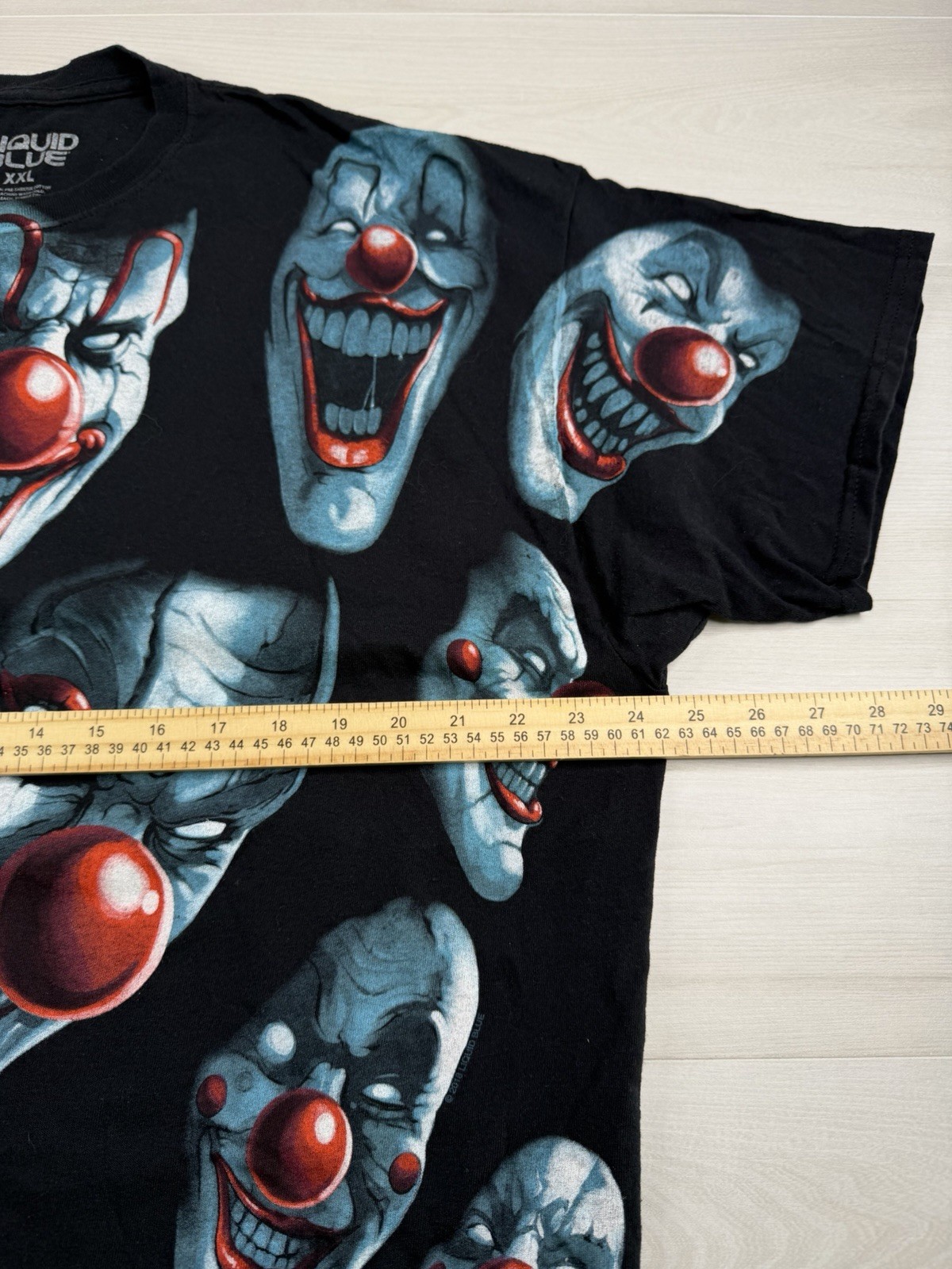 Liquid Blue Eviil Killer Clowns T Shirt All Over Print AOP Horror Y2K Mens 2XL gallery