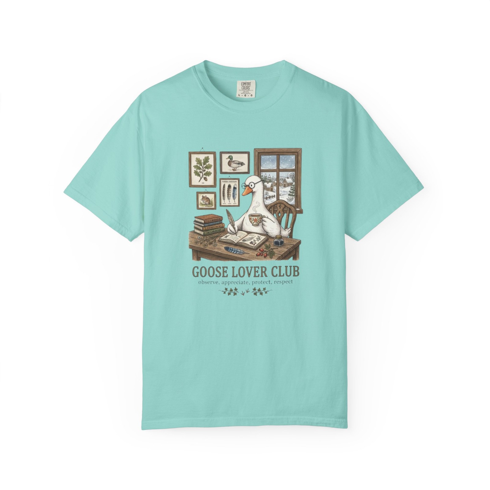 Goose Lover Club Shirt Reading Goose Book Lover Cottagecore Vintage Tee gallery