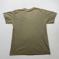 Camping Cheaper Than Therapy T Shirt Adult Medium Beige Worn Faded Short Sleeve