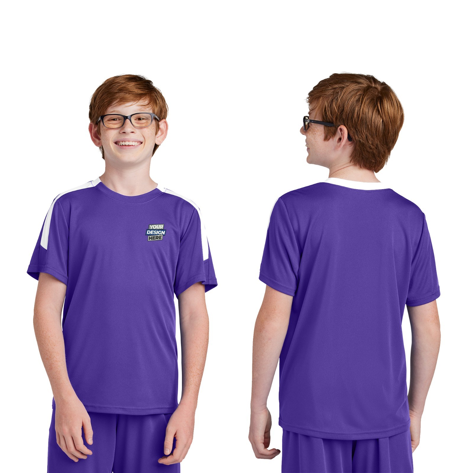 Custom Embroidered Sport-Tek Youth Competitor Crew Kids Clothing Gift For Son gallery