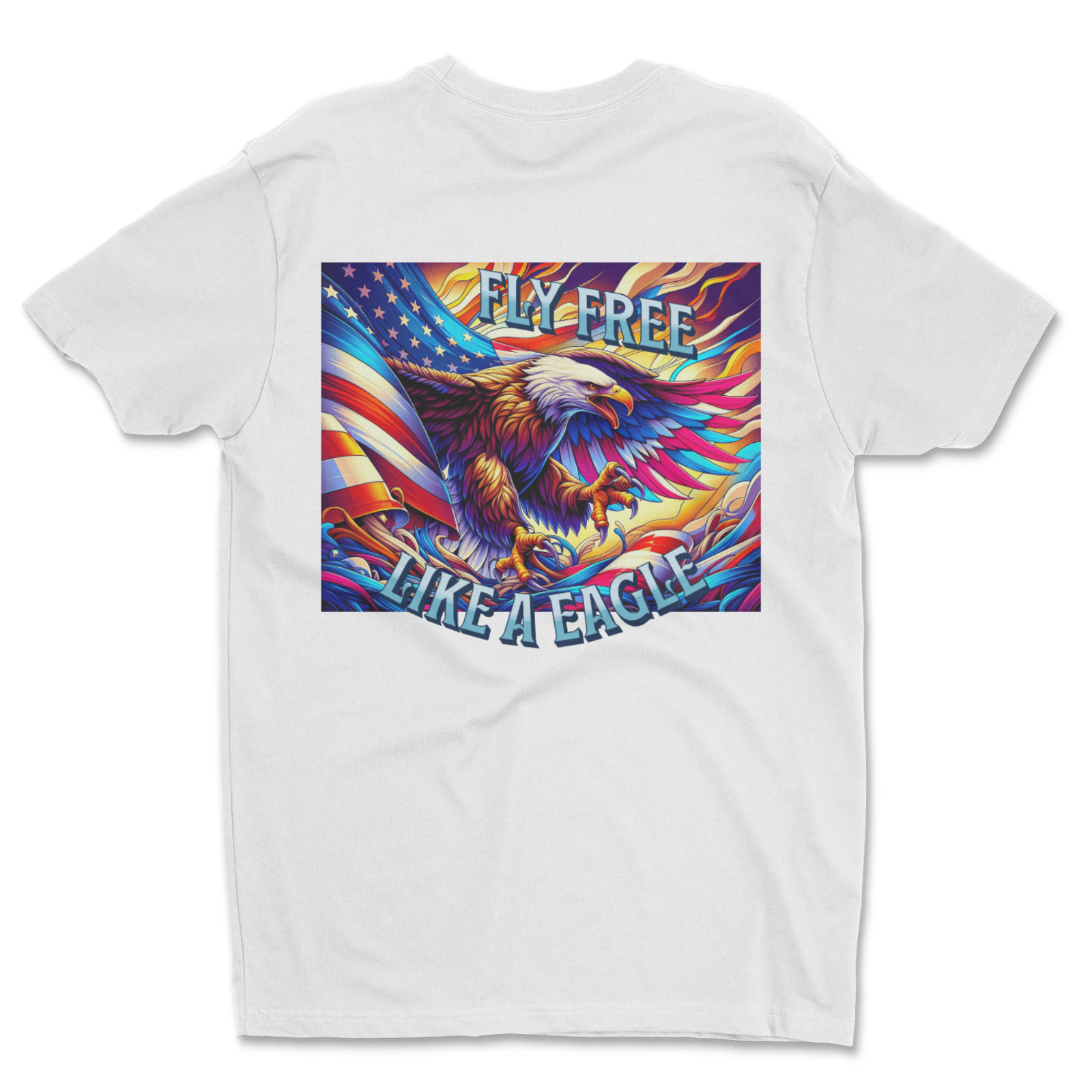 Custom T-Shirt,Fly Free,eagle Dtf Print On Next Level T-Shirt unisex Soft Cotton gallery