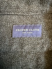 Proper Cloth Utility Shirt 100% Heavy Cotton Twill Flannel Charcoal/Navy Men’s M