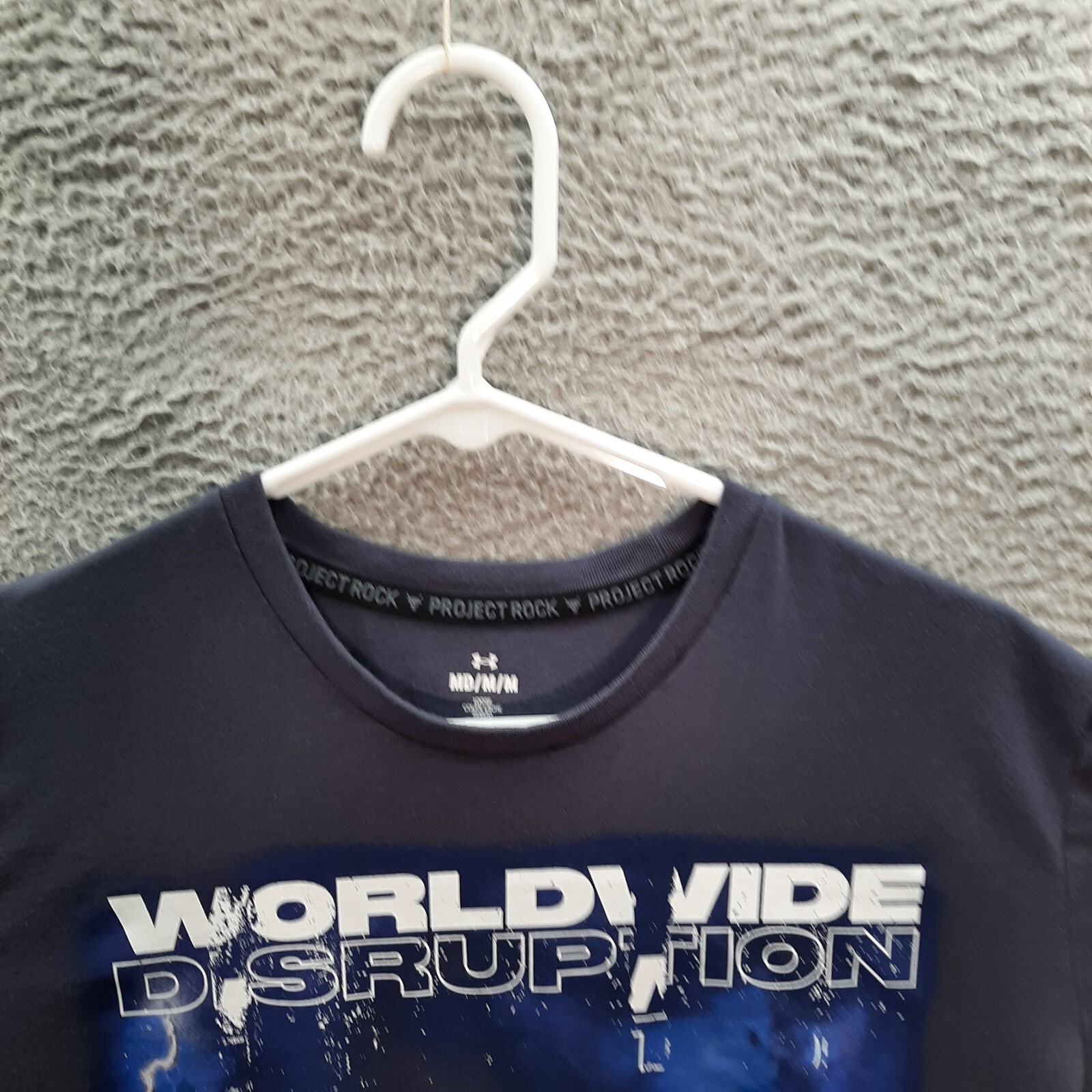 Under Armour Shirt Adult Medium Gray Project Rock Dwayne Johnson Jogging Gym Tee gallery