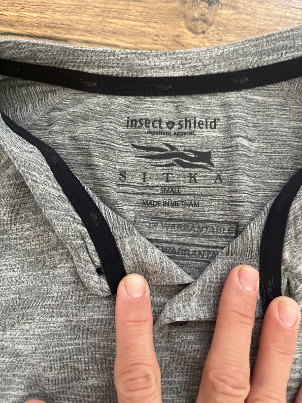 SITKA Gear Hanger Henley Lead Gray Insect Shield UPF30 Utility Outdoors - Small gallery