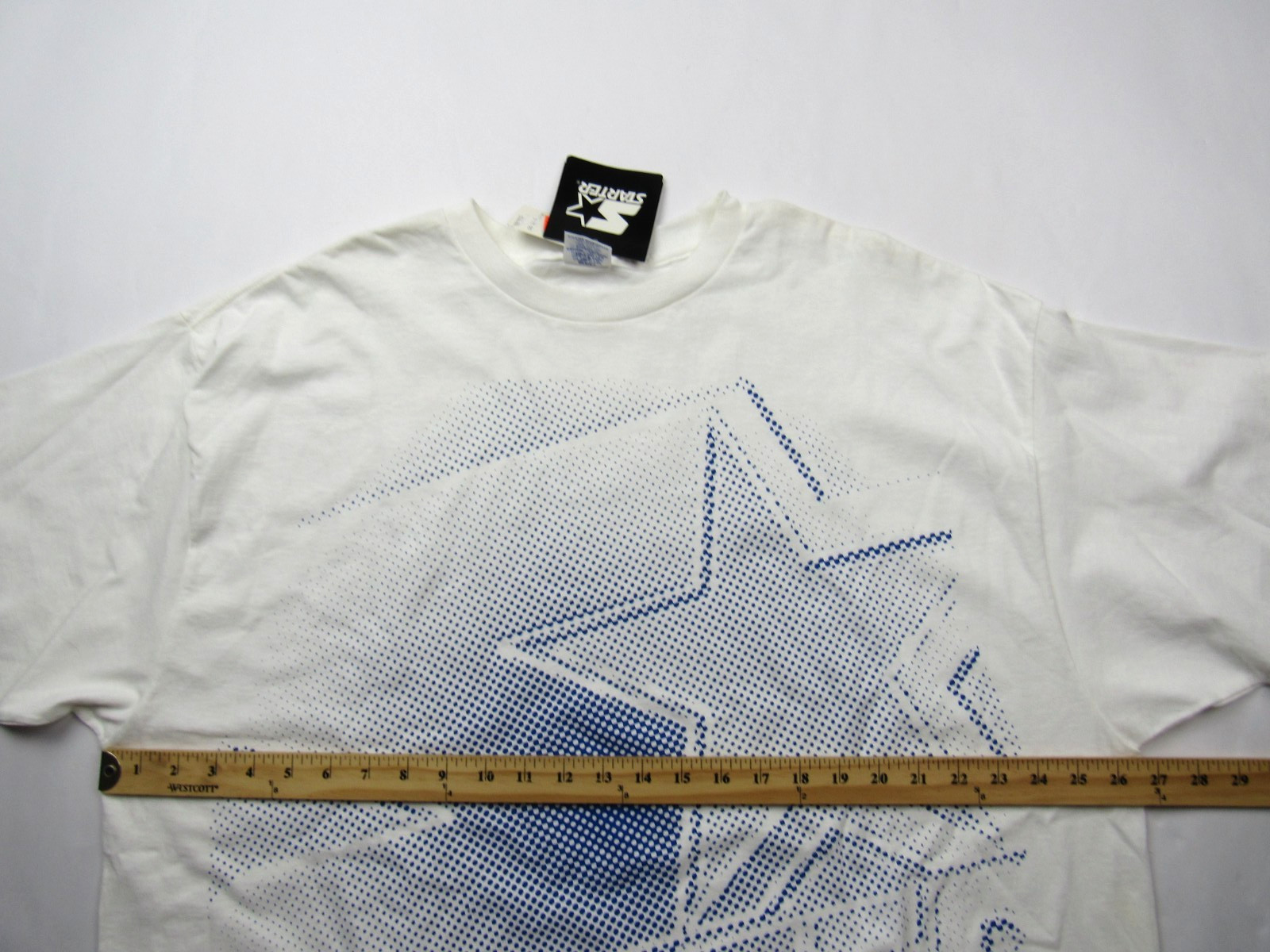 Vtg NOS NWT 90s Starter USA Made T Shirt Single Stitch XXL All Over Print Logo gallery