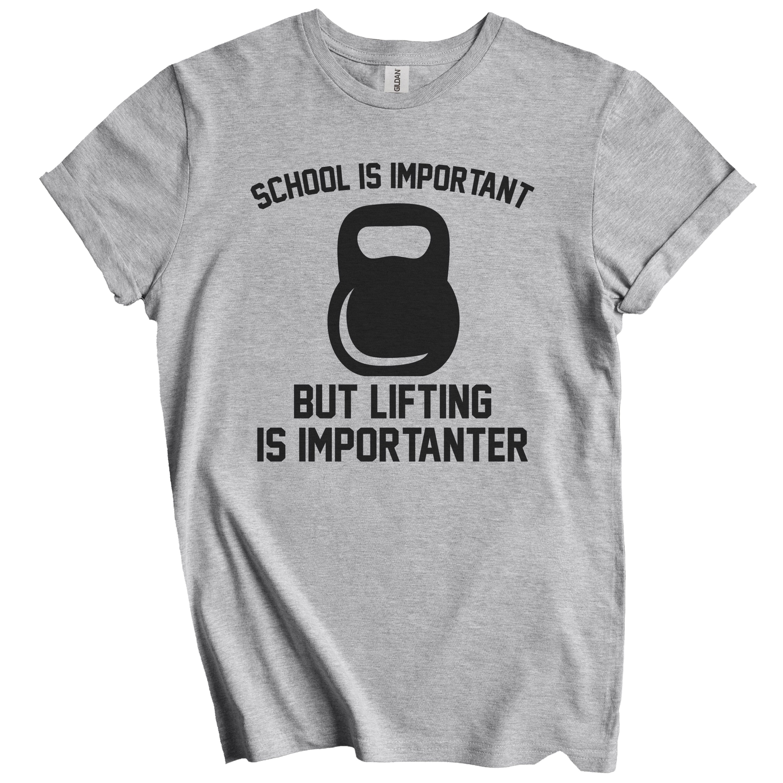 School Is Important But Lifting Is Importanter Funny Shirt