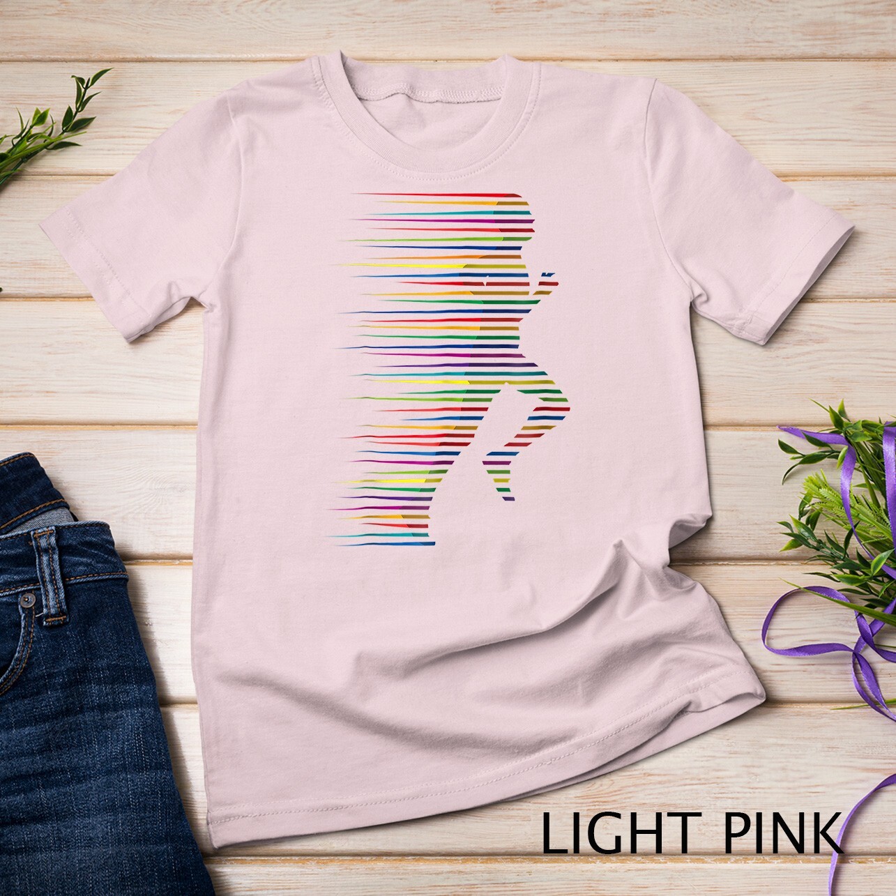 Running T-Shirt Jogging Gym Marathon Abstract Cool Art Tee Unisex T-shirt gallery