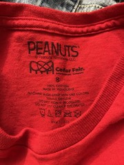 Peanuts Snoopy 100% Cotton T Shirt Cedar Fair Red Short Sleeve