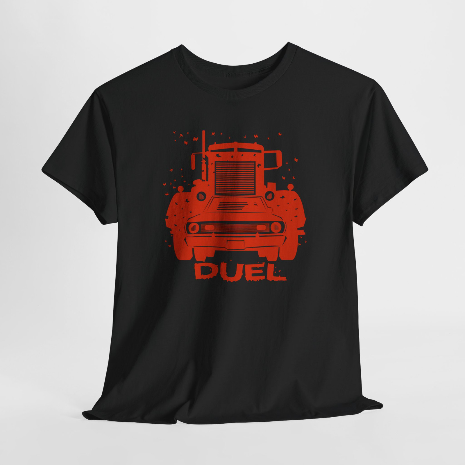 Road Duel T-Shirt, Car vs Killer Truck Vintage Road Chase Tee for Cult Film Fans gallery