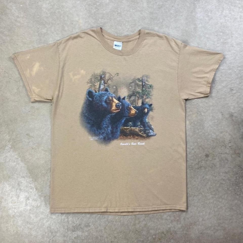Vintage Oswald's Bear Ranch Shirt Size Large Brown Nature Outdoor gallery