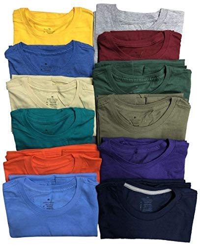 BILLIONHATS 24 Pack Mens Cotton Short Sleeve Lightweight T-Shirts (XX-Large) gallery