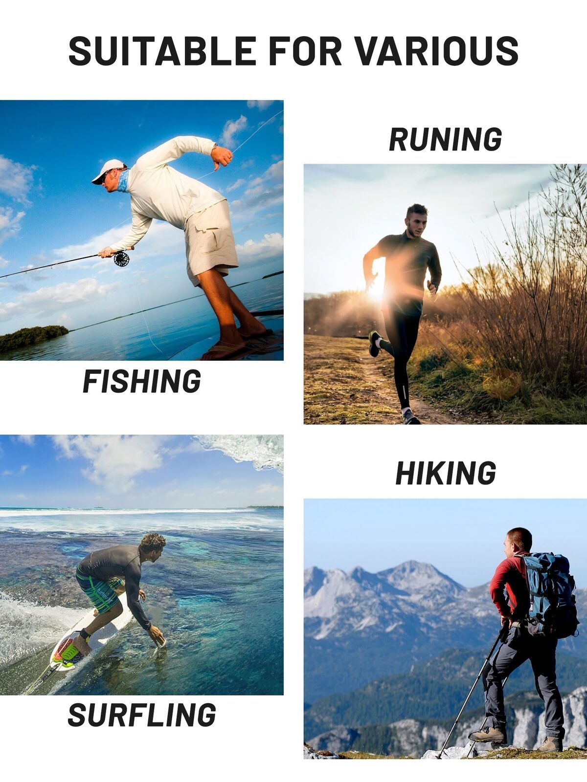 UPF50+ Mens 1/4 Zip UV Shirts Summer Skin Protection Performance Fishing T-Shirt gallery