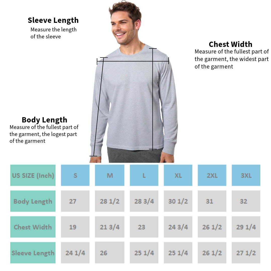 COUVER Men's Cotton Ribbed Cuff Crew Neck Long Sleeve T-Shirt, 1 Piece gallery