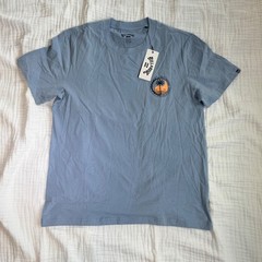 Billabong Graphic Tee Men’s Large Dusty Blue Yin Yang Palm Tree NWT