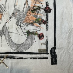 Marc Ecko Cut & Sew V Neck Tshirt Size XXL Vintage Y2K Woman/Snake/Roses