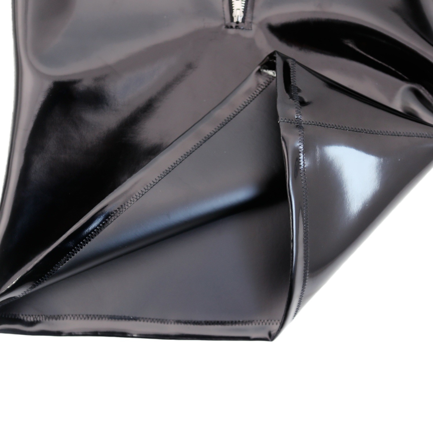 Cloth Latex Clothing Shiny Zip Shirts Top Sexy Cosplay Catsuit Waterproof 0.6MM gallery