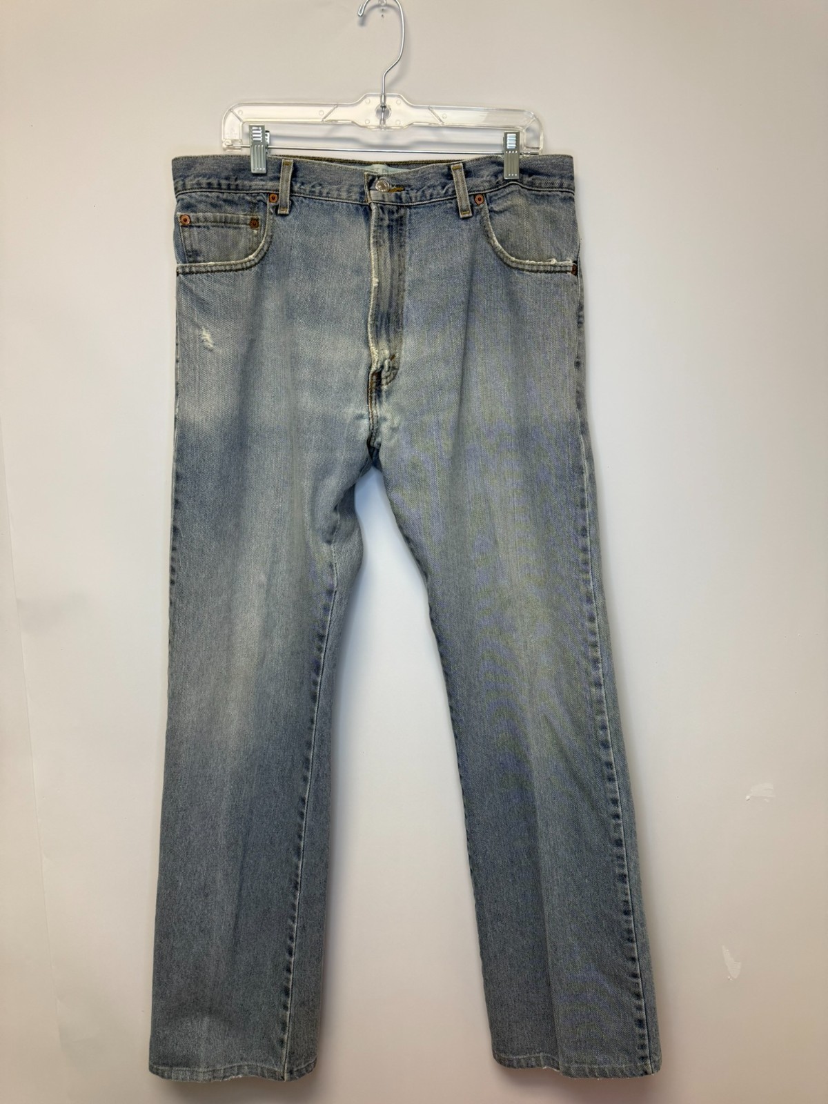 Levi's 517 Bootcut Jeans Men's 36x34 Light Wash Denim Red Tab Vintage Style gallery
