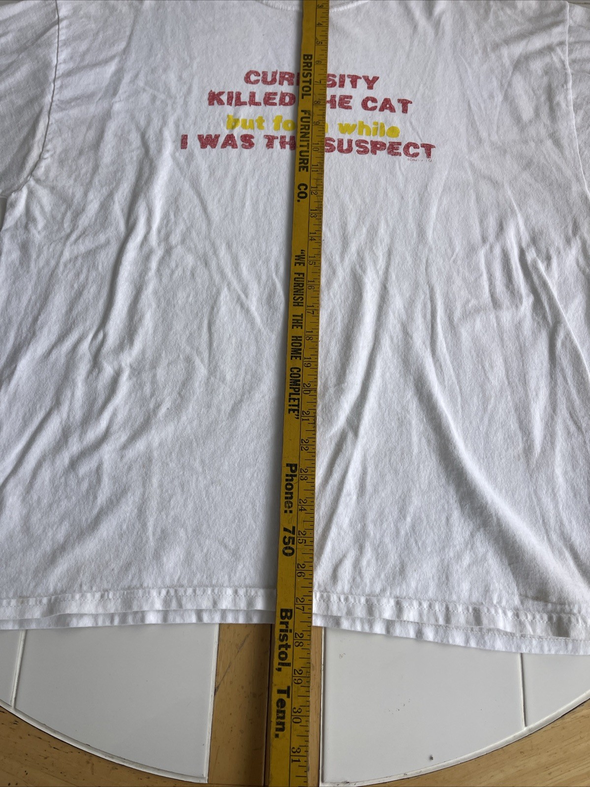 Curiosity Killed The Cat T Shirt XL Humor Funny Novelty Cat Person Vintage 90s gallery