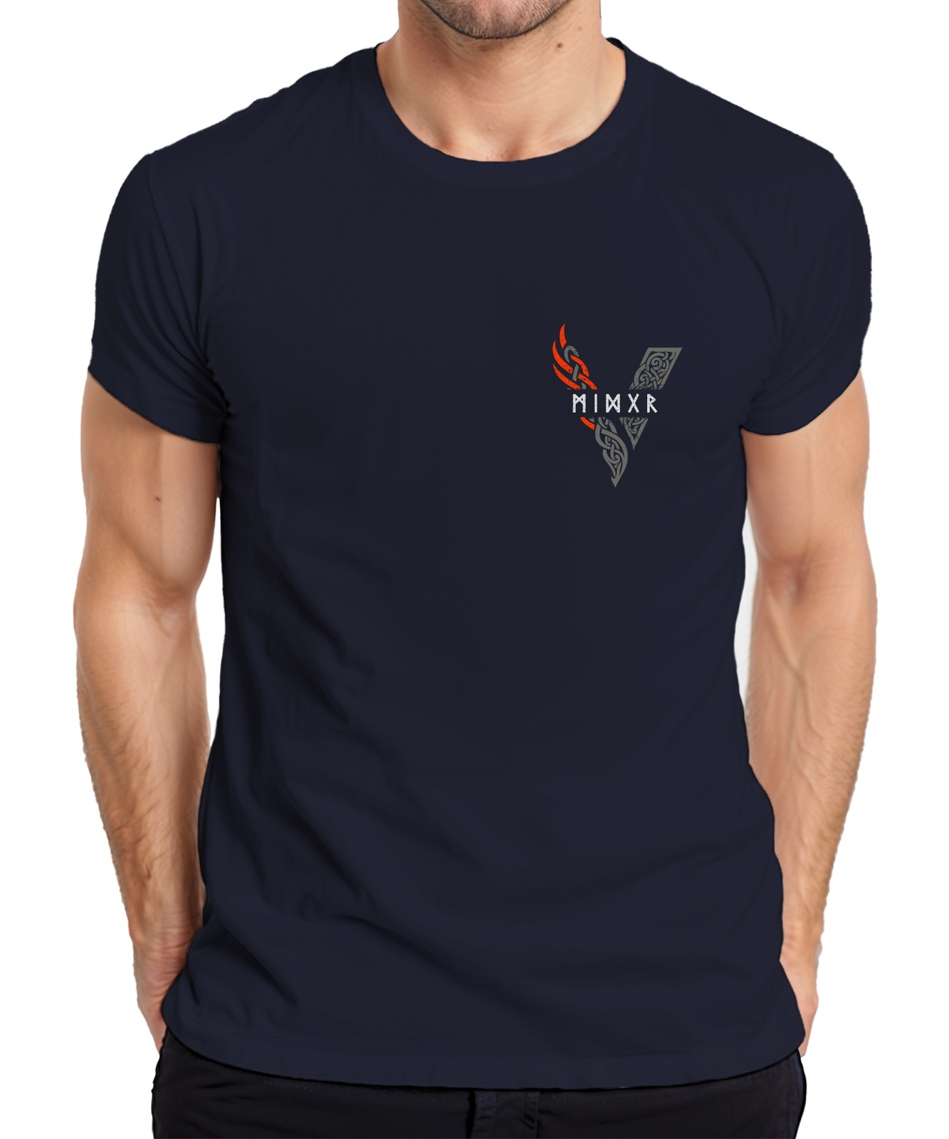 Viking Runes Norse Symbol Celtic Knot Red Mysticism Men’s T-Shirt